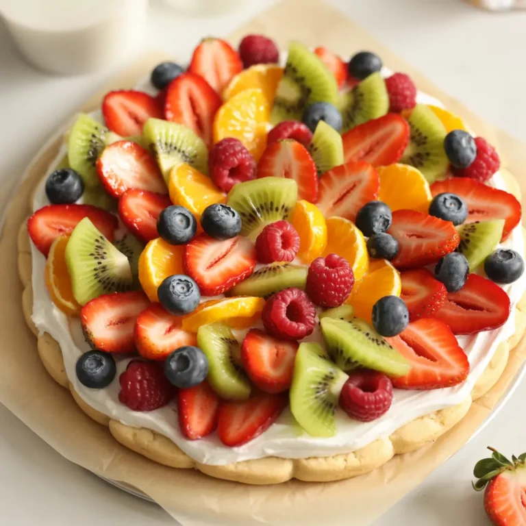 Fruit Pizza with Marshmallow Fluff