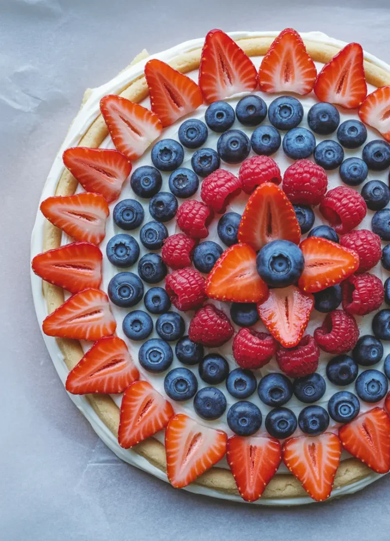 Sugar Cookie Fruit Pizza with Fresh Berries