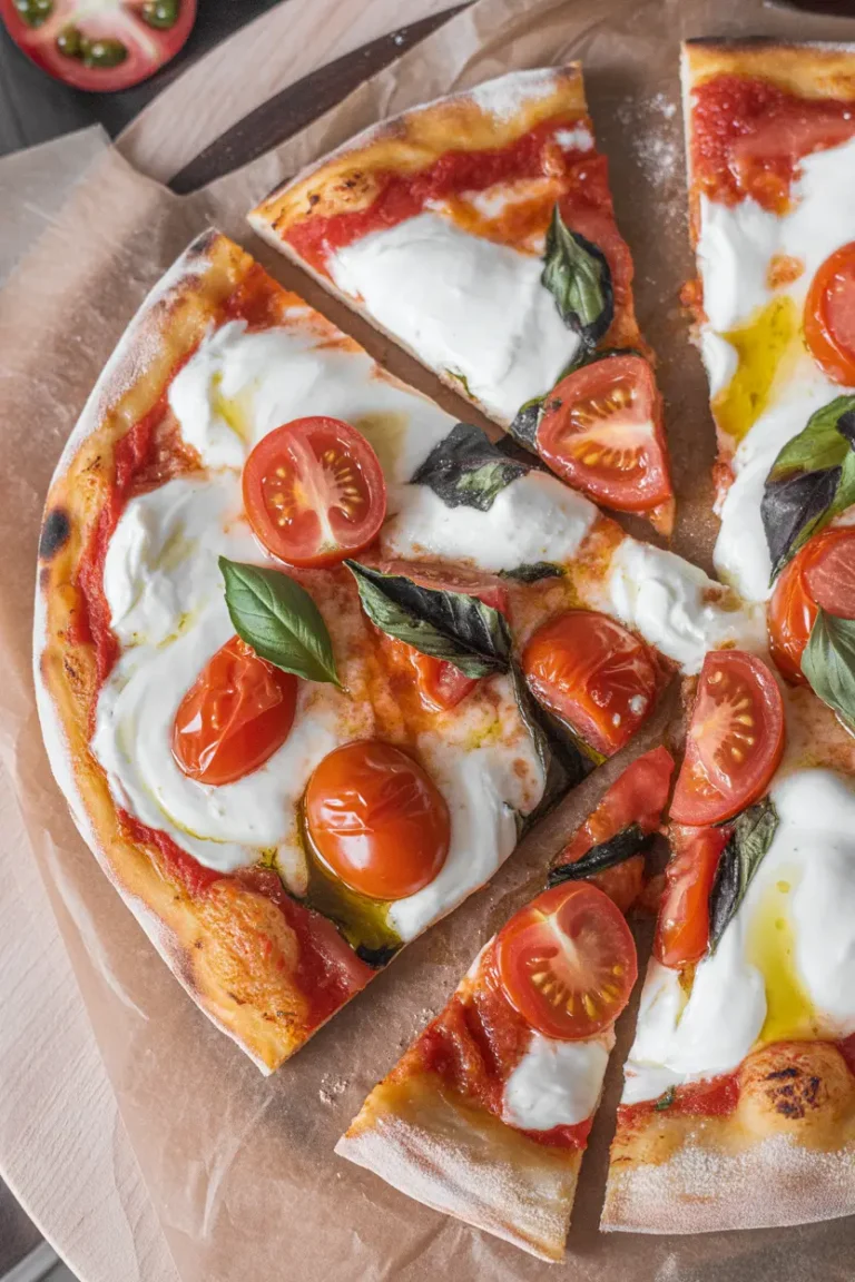 Easy Grilled Pizza with Tomato and Mozzarella