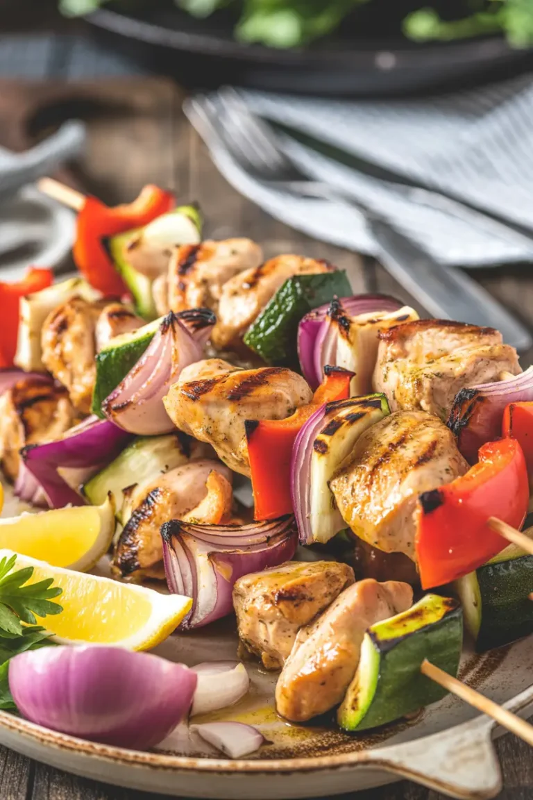 Grilled Chicken Kabobs with Zesty Garlic Marinade