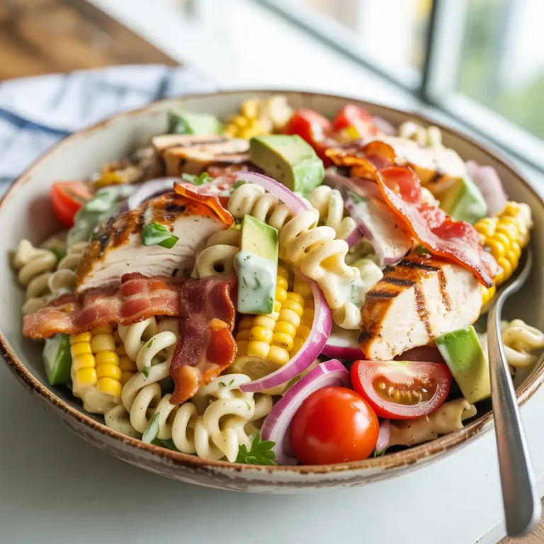Grilled Chicken Bacon Ranch Pasta Salad