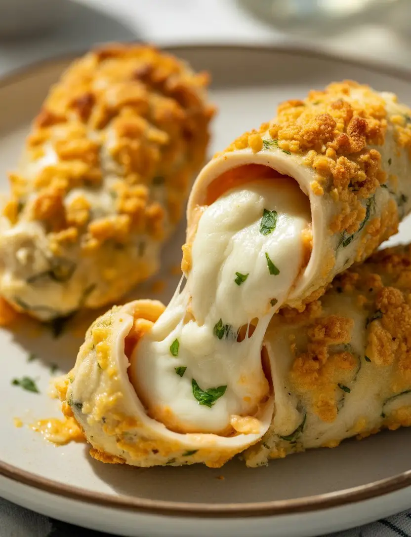Cheesy Flavorful Baked Mozzarella Chicken Rolls