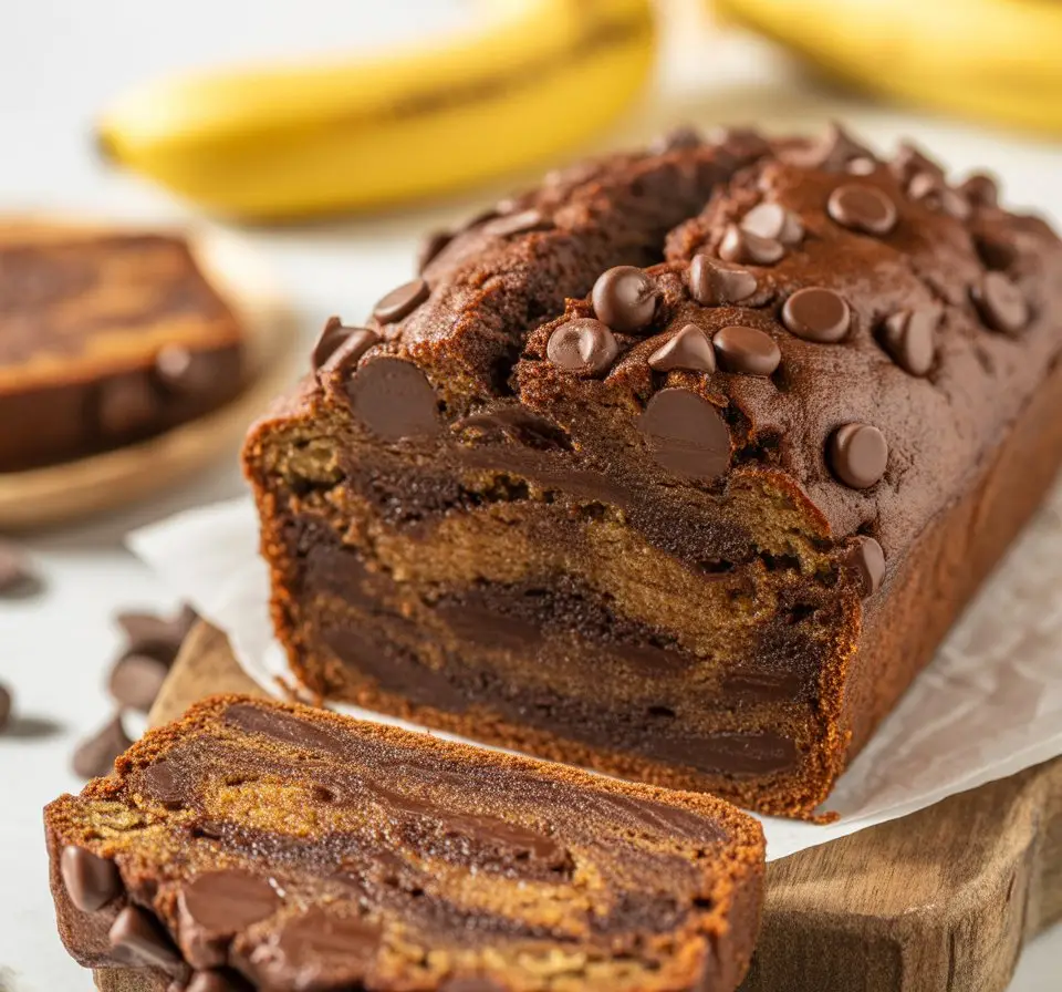 4-Ingredient Flourless Chocolate Chip Banana Bread