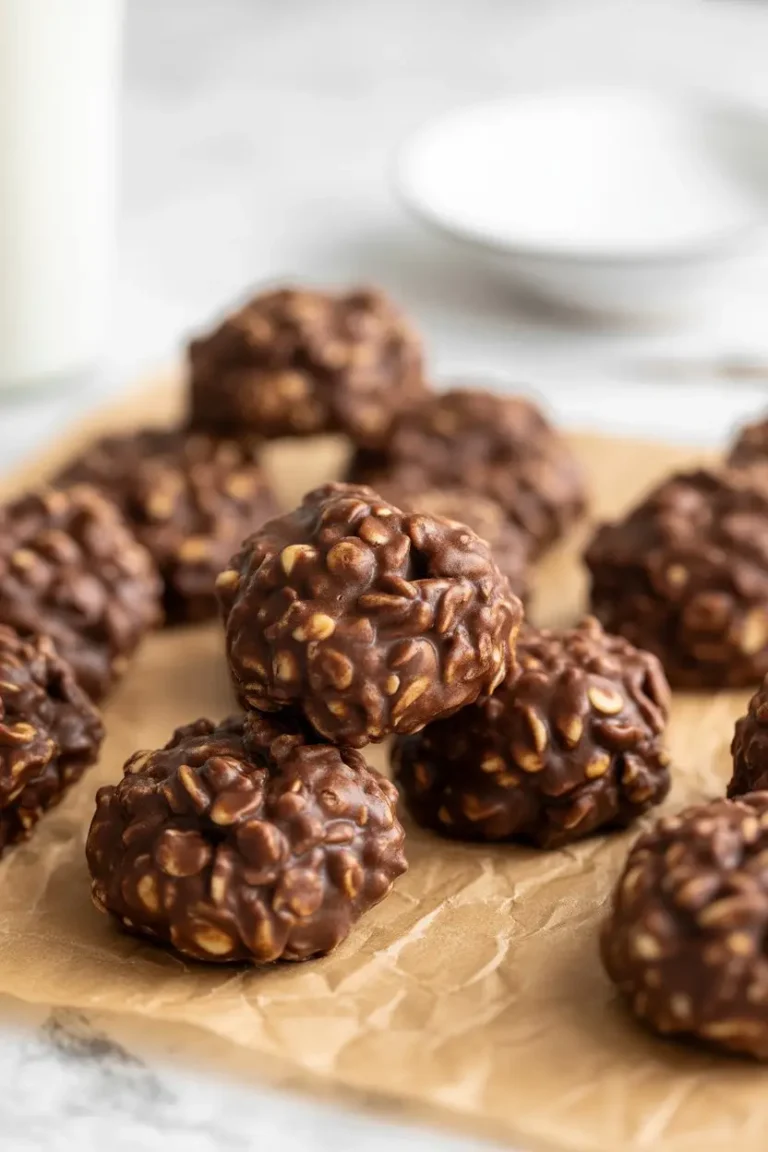 Chocolate Peanut Butter No-Bake Cookies
