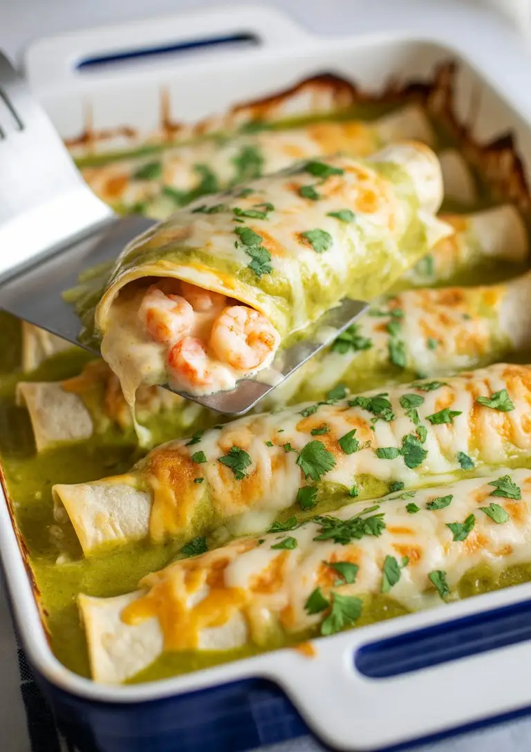 Easy Creamy Shrimp Enchiladas