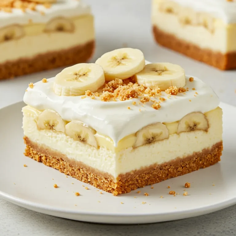 Banana Pudding Cheesecake Squares